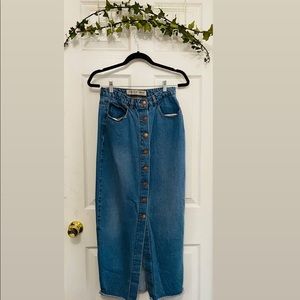 Denim Button Down Skirt